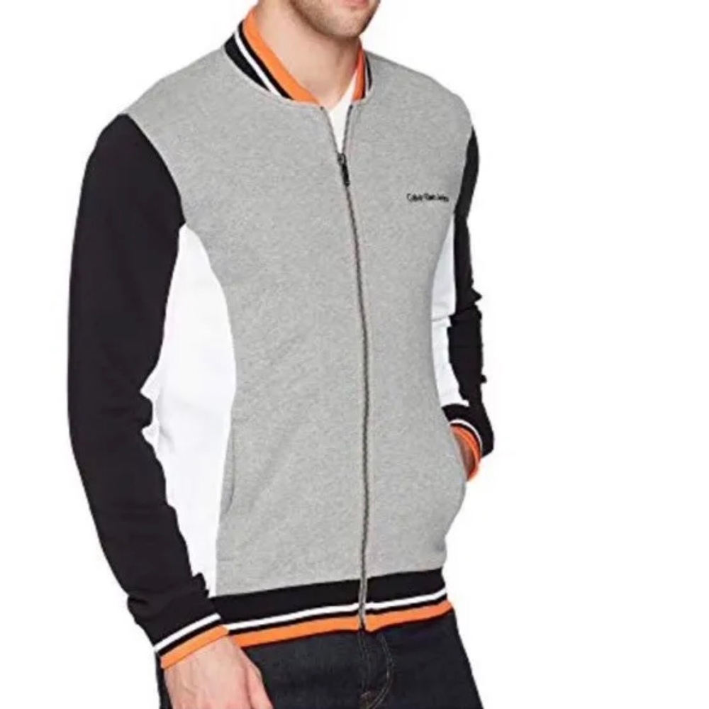 Men’s  Calvin Klein Jeans Athletic Color Block Full Zip Jacket 2XL Retail $108